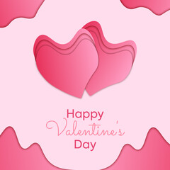 Simple gradient valentine's day background Vector With Love