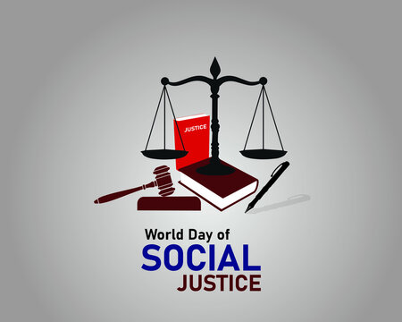World Day of Social Justice. February 20. Law. Book. Set. Creative Banner. Icon. Abstract. Sign. Symbol. Graphic. Design Element. vector illustrates.