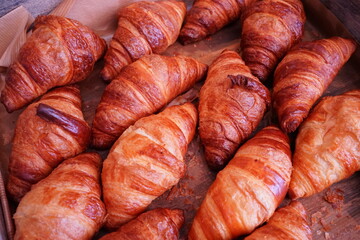 Box of Fresh Baked Bread, Croissants - パン クロワッサン 