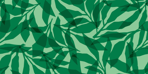 Naklejka na ściany i meble Leaves illustration background. Seamless pattern.Vector. 葉っぱのイラストパターン