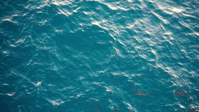 Slow motion over disturbed ocean water surface, loopable. Impressive background for movie credits or intro	
