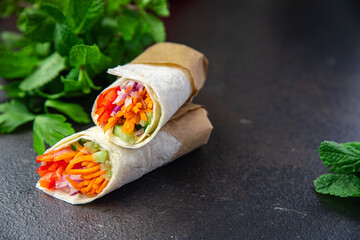 shawarma vegetable doner kebab burrito filling burrito veggie pita vegetarian bread vegetables dish...