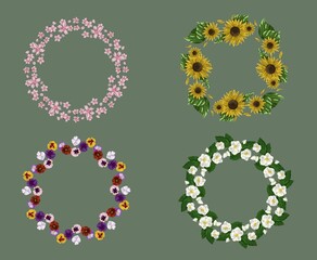 春夏秋冬リースフレーム