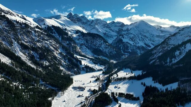 flight in the Birgsau, Oberstdorf, Allg&auml;u, Bavaria, Alps, Germany,