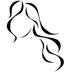 kobieta z długimi włosami