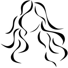 kobieta z długimi włosami - obrazy, fototapety, plakaty