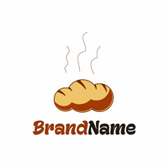 Illustration of a toast logo with a funny and hungry cloud element. 