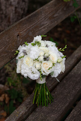 Obraz na płótnie Canvas Wedding bouquet of white flowers. Wedding day