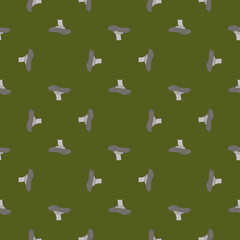 Mushrooms seamless pattern. Plant background.