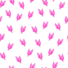 Buds flower seamless pattern. Decorative floral background.
