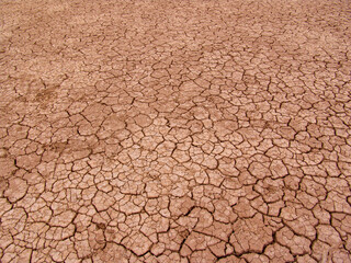 Close-up of broken and grunge texture of the arid floor
