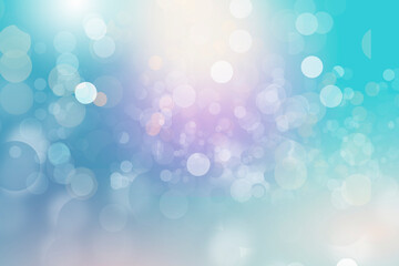 Abstract bokeh background blue and white