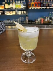 Pineapple cocktail in the bar