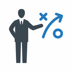 Business strategy icon. Vector and glyph
