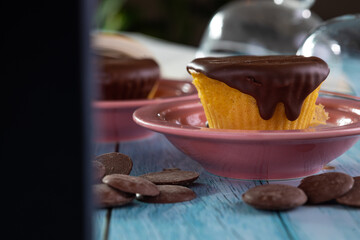 Bolo de Cenoura com chocolate
