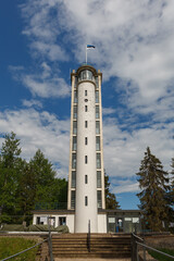 Observation tower on Munamagi hill. One of Haanjas tourist destination in the Suur-Munamagi. It is the highest peak in Estonia reaching 318 metres above sea level.