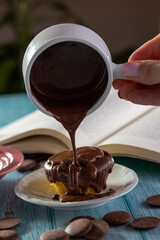 Bolo de Cenoura com chocolate
