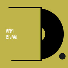 Vinyl revival,illustration,ideal as album cover,web page,logo etc.