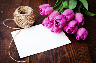 mother's day background beautiful bunch of fresh tulips