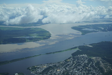 The Meeting of Waters (Portuguese: Encontro das Águas) is the confluence between the Rio Negro, a...