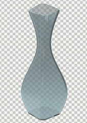 blue gray cristal vase png 