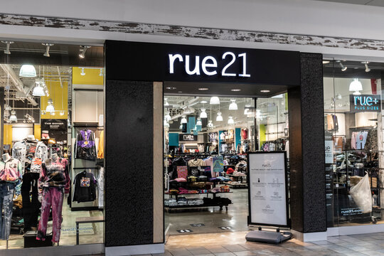 Rue21 Retail Strip Mall Location. Rue21 sells styles that appeal to women with young attitudes.
