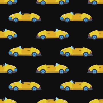 
Seamless vector pattern of hand drawn cars. background with children's cars