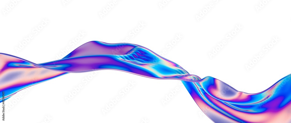 Poster 3d render abstract background. colorful twisted shapes in motion. computer generated digital art for