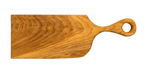 Cutting wooden board for meat, vegetables or fruits. Board for cutting products from natural wood on a white background. Isolate