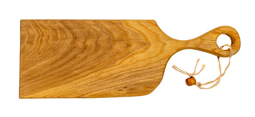 Cutting wooden board for meat, vegetables or fruits. Board for cutting products from natural wood on a white background. Isolate
