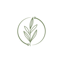 healing nature tree logo design