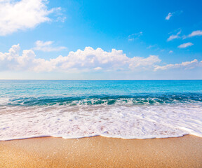 beautiful beach and tropical sea