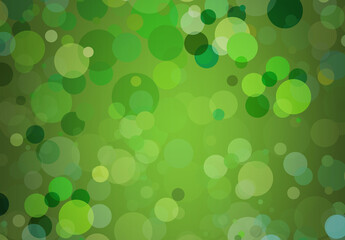 green circles bokeh on light background