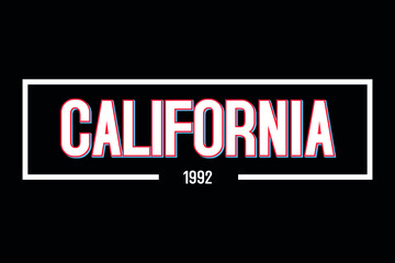 "CALIFORNIA" T-shirt Template