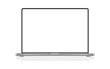 Laptop mockup. Blank screen vector isolated computer. Laptop screen mock up.