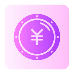 Obraz premium yen gradient icon