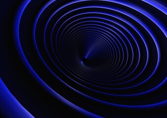 Abstract light background, blue sound waves oscillating with circle ring