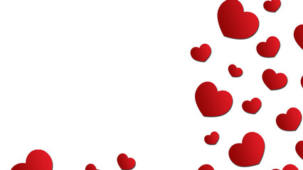 background white red hearts love card
