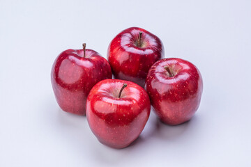 Apples on white background isolated.
