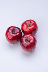 Apples on white background isolated.