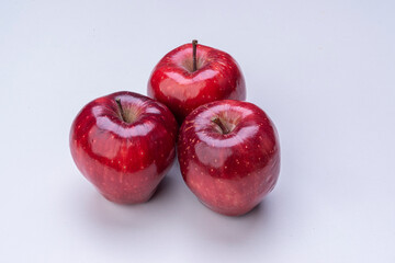 Apples on white background isolated.