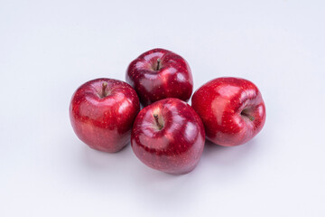 Apples on white background isolated.