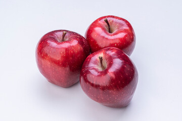 Apples on white background isolated.