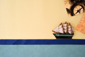 background with a ship