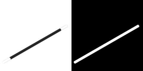 3D rendering illustration of a magic wand