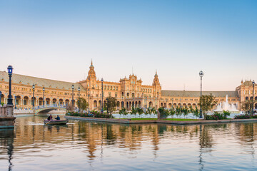 Plaza de Espana square in Seville, Spain.