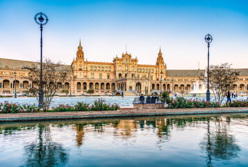 Fototapeta premium Plaza de Espana square in Seville, Spain.