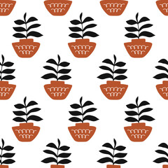 Floral minimal seamless pattern