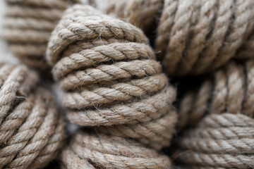 Rope texture background , selective focus