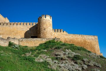 Fototapeta na wymiar Fragment of the wall of the old fortress Naryn-Kala. Derbent, Republic of Dagestan. Russia
